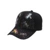Wholesale Cross-Border New Hot-Selling Rhinestone Butterfly Dragonfly Baseball Cap European and American Fashion Elegant Peaked Cap Factory Ready