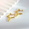 Wholesale 1 Pair Modern Style Simple Style Irregular Star Polishing Plating 304 Stainless Steel Imitation Gold Rack Plated Ear Studs