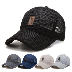 Wholesale Hat Men's Summer 2025 New Gauze Sun Visor Trendy Fishing Baseball Mesh Hat Breathable Peaked Cap for Women