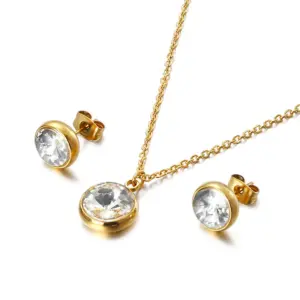 Wholesale PVD Coated 18K Gold Plated Titanium Steel Waterproof Non Tarnish