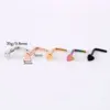 1 Piece Nose Rings & Studs Simple Style Heart Shape 304 Stainless Steel Plating 18K Gold Plated Nose Pin