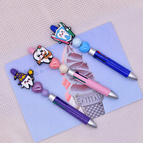 Wholesale Random 100pcs Tooth Protection Beads DIY Handmade Soft Glue Pen Beads