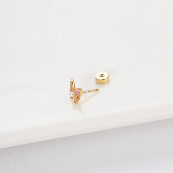 Wholesale 1 Piece 316L Stainless Steel Copper Artificial Pearls Zircon Ear Cartilage Rings & Studs Heart Shape Flower Butterfly Waterproof Non Tarnish Surgical Steel Women'S