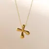 Wholesale Jewelry Beach Sweet Commute Letter 304 Stainless Steel 18K Gold Plated Chain Pendant Necklace