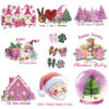 Wholesale Pink Christmas Heat Transfer UV DTF Ready to Press Transfers Wraps