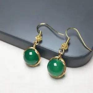 A Pair of Green Agate