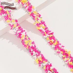 3 rose red yellow white bow tie with diamonds / 1.5cm double-layer hot melt adhesive, colorful resin mixed adhesive strip