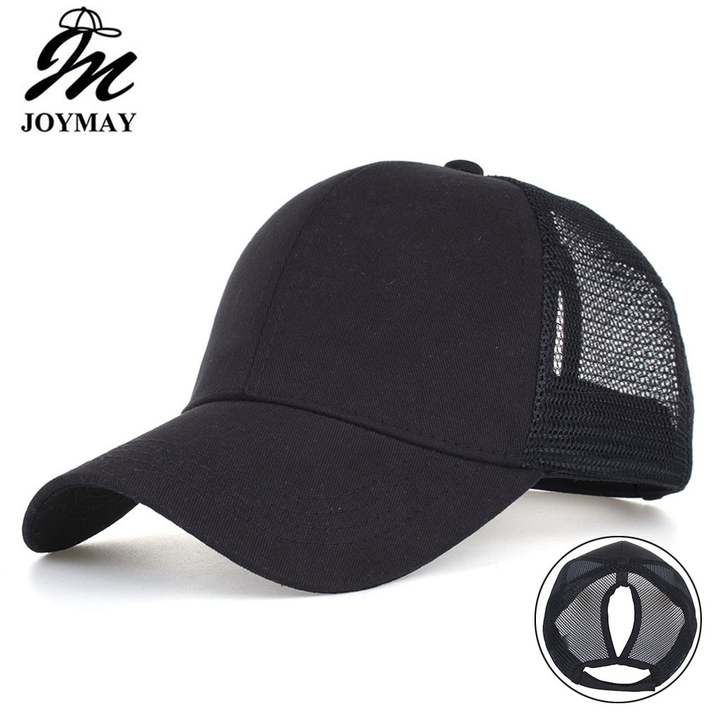 Wholesale Zhongmei Spring and Summer New Light Edition 7 Color nytail Hole Mesh Cap Baseball Cap Sunshade Outdoor Sun Hat B654
