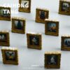 Wholesale Miniature resin gold ghost photo frame art ornament, DIY refrigerator magnet, creative earrings, hair clips, jewelry accessories