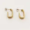 Wholesale Ion Plating (IP) Geometric 304 Stainless Steel Elegant Simple Style Commute Waterproof Non Tarnish Ear Studs