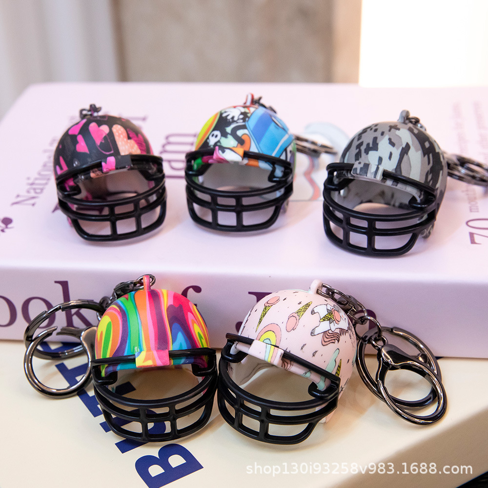 Wholesale Factory wholesale net red explosion football helmet creative car ornaments aessories