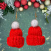 oly-28422605c3301eb41f714c508233b740 Wholesale Christmas Pom-Pom Knitted Hat Earrings