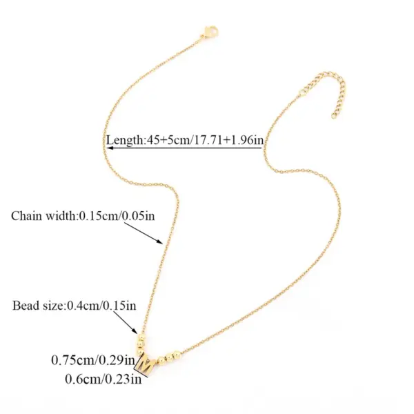 Wholesale 201 Stainless Steel 304 Stainless Steel Copper Letter Pendant Necklace