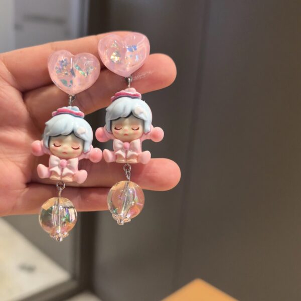 Wholesale personality 925 sier needle tide play pink love cute