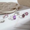 Wholesale Purple snake-shaped diamond gemstone ring