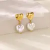 Stainless Steel Bowknot Heart Sunflower 18K Gold Plated Women's Earrings Elegant Imitation Pearl Zircon Accessories Wholesale Available