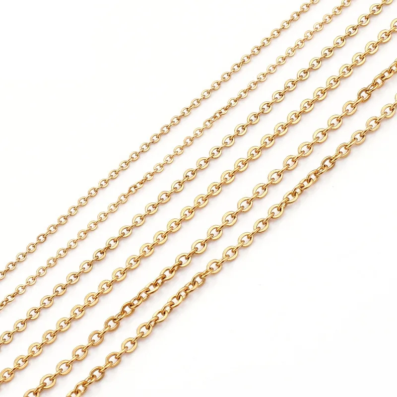 Wholesale PVD Coated 18K Gold Plated Geometric Titanium Steel Fashion Waterproof Non Tarnish Necklace