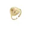 Wholesale Vacuum Plating Real Gold Plated Geometric 304 Stainless Steel Fashion Waterproof Non Tarnish Ring