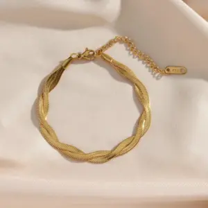 Elegant Simple Style Geometric Titanium Steel Plating Bracelets