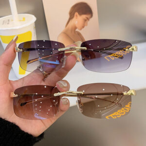 Wholesale Amazon Hot Selling Retro Cross-border New Leopard Head Sunglasses Borderless Fashion High Sense Sunglasses Women