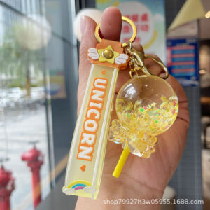Bubble Beads Lollipop Yellow