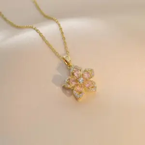 X1310 Pink Rotating Necklace