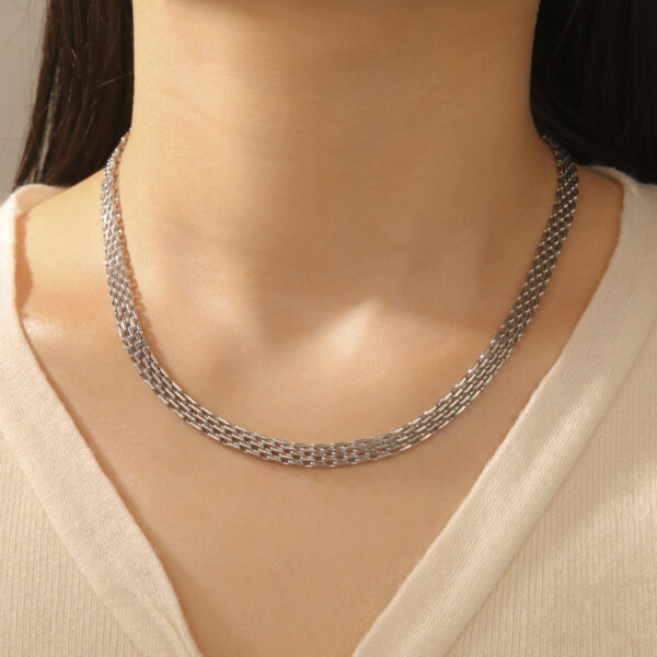 oly-288b23618f2794d540797b3c23442019 Wholesale 's Best-Selling 304 Stainless Steel Mesh Necklace, Versatile and Simple Commuter Wear Aessories