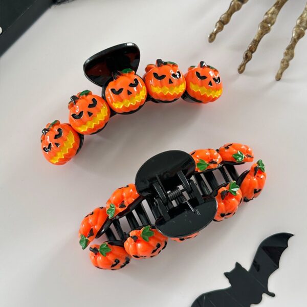 Wholesale New Cross-Border Halloween Funny Pumpkin Clip for the Back of the Head Large Hair Clip Holiday Dress up Headwear