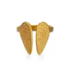 Wholesale PVD Coated 18K Gold Plated Wings 304 Stainless Steel Modern Style Streetwear Waterproof Non Tarnish Open Rings