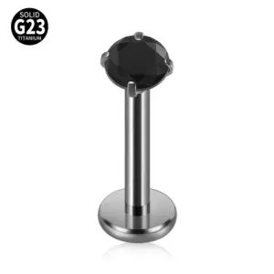 Black Circle Zircon (3mm) / 1.2x8mm