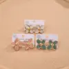 Wholesale 1 Pair/Package Casual Elegant Sweet Flower Enamel 304 Stainless Steel Butterfly Backs Ear Studs