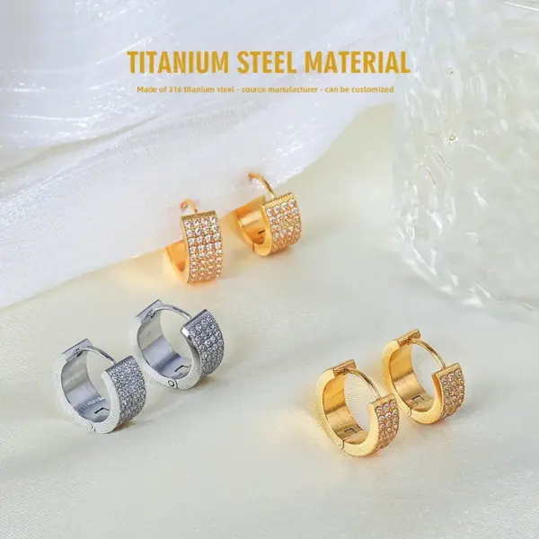 Wholesale 316 Stainless Steel PVD Coated Geometric Earrings For Women's