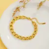 PVD Coated Real Gold Plated 18K Gold Rabbit Sun Heart Shape Titanium Steel Sweet Waterproof Non Tarnish Titanium Steel Bracelets