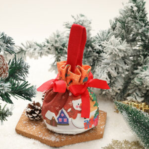 Christmas canvas apple bag-orange