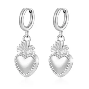 Steel Pineapple Heart-Shaped Ear Clip MS-679