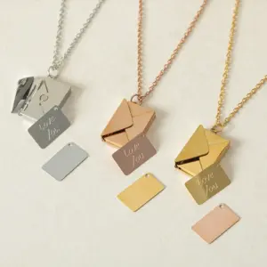 Wholesale Fashion Envelope Stainless Steel Titanium Steel Plating Pendant Necklace