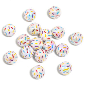 Ribbon beads-multi-color / 16mm