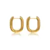 Wholesale 1 Pair Simple Style Circle Plating 304 Stainless Steel Stainless Steel Earrings