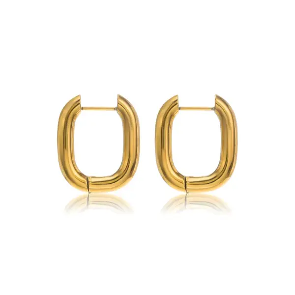 Wholesale 1 Pair Simple Style Circle Plating 304 Stainless Steel Stainless Steel Earrings
