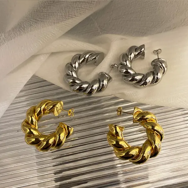 Wholesale Commute Solid Color Copper Plating Ear Studs 1 Pair