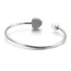 Wholesale PVD Coated 18K Gold Plated Heart Titanium Steel Korean Style Waterproof Non Tarnish