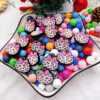 Wholesale 10pcs/pack Small floral pumpkin silicone beads DIY silicone beads
