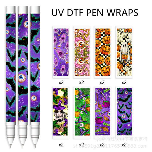 Wholesale Autism Christmas Halloween suit UV DTF Transfer Crystal Pen Sticker