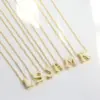 Popular 18K Brass Glossy DIY Name Bracelet Necklace 26 English Letters Pendant Parts
