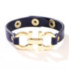 Wholesale PU leather alloy geometric leather personalized bracelet