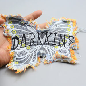 A1275 letter light blue butterfly