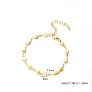 Love Heart (Gold) / 160+55mm / 1 Strand/Package