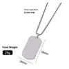 Wholesale Jewelry Retro Classic Style Geometric Customization Laser Engraving 201 Stainless Steel Plating Pendant Necklace Chain-free