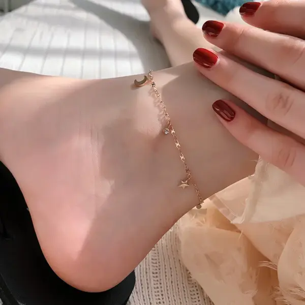 Wholesale Star Foot Titanium Steel Simple Style Bracelets Anklet