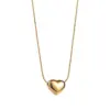 Wholesale Jewelry Modern Style Sweet Simple Style Heart Shape 304 Stainless Steel Pendant Necklace